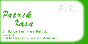 patrik kasa business card